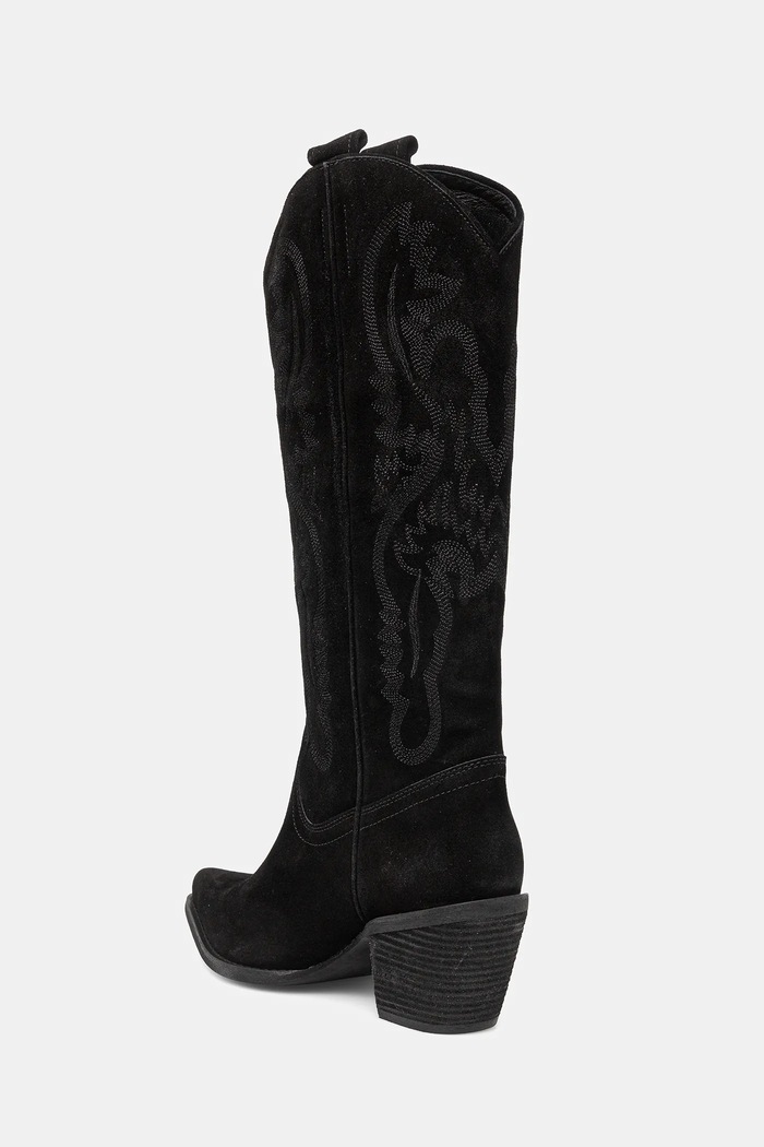 Încălțăminte Jeffrey Campbell cizme de cowboy din piele întoarsă RANCHER-K 52236.L10 negru