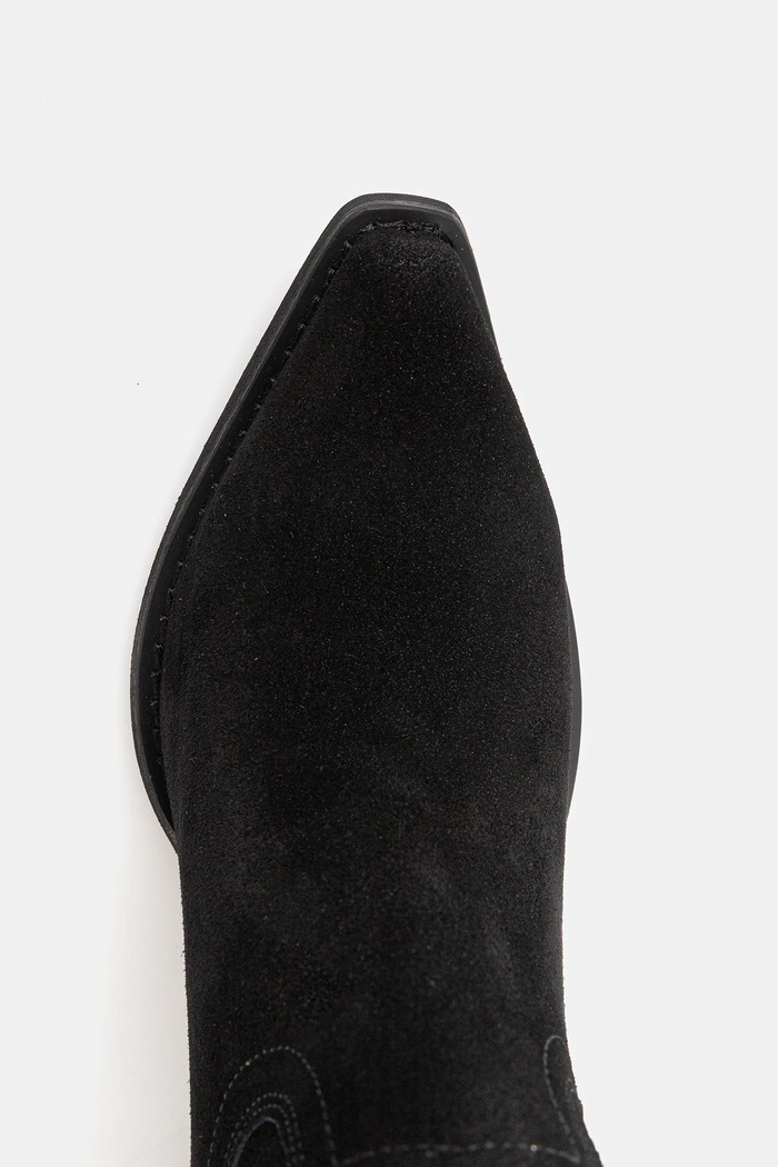 Jeffrey Campbell cizme de cowboy din piele întoarsă RANCHER-K negru 52236.L10