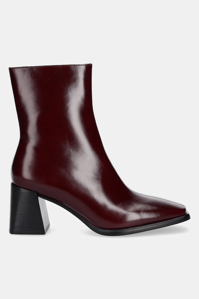 Jeffrey Campbell Botki skórzane Sherpal-2l JC.1202.2.46 bordowy ZW25