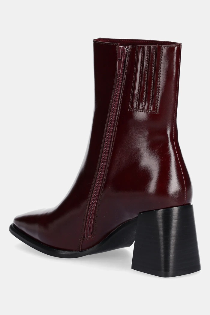 Obuwie Jeffrey Campbell Botki skórzane Sherpal-2l JC.1202.2.46 bordowy