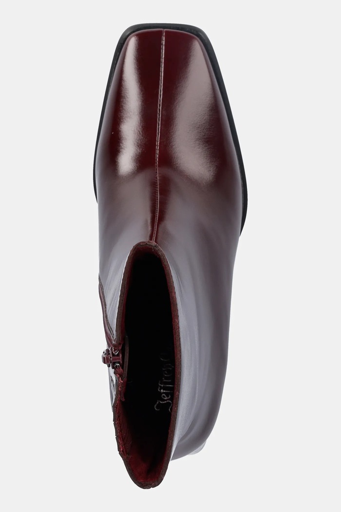 Botki skórzane Sherpal-2l Jeffrey Campbell JC.1202.2.46 bordowy