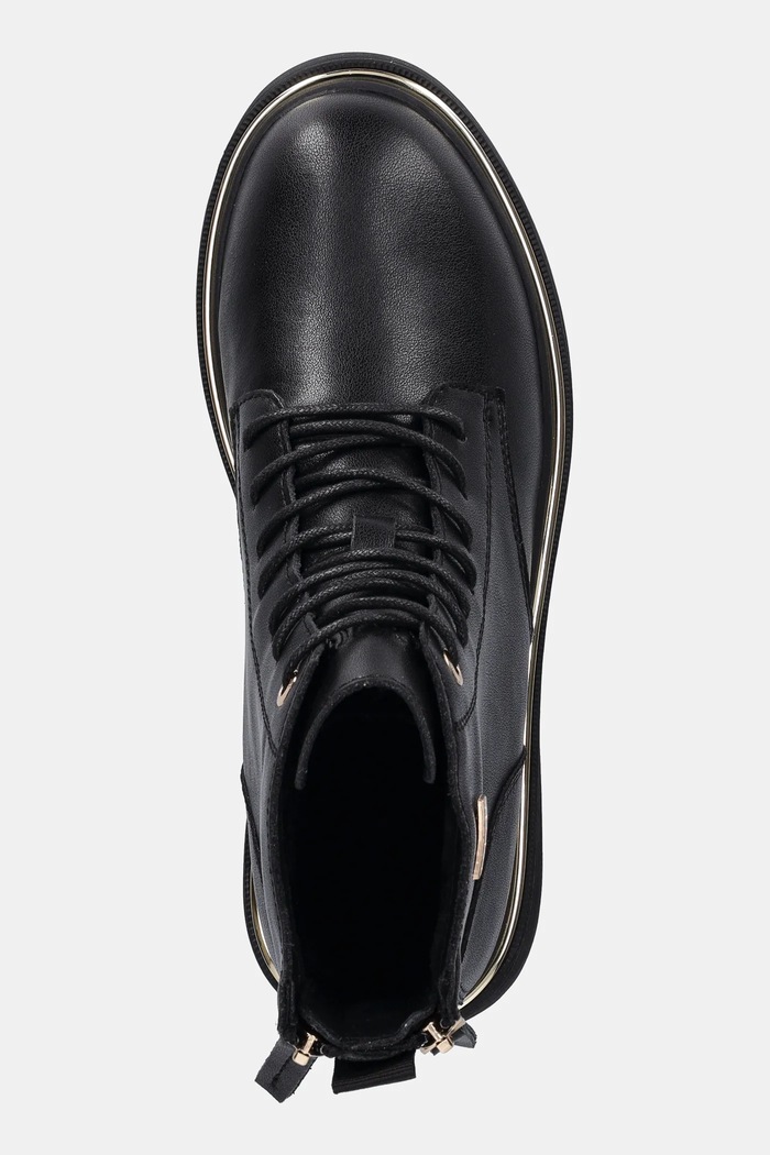 Kožené členkové topánky GOE SS2N4101 čierna SS2N4101.BLACK.GLD