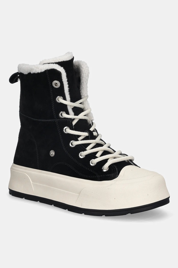 Semišové tenisky GOE plochá čierna SS2N4049.BLACK