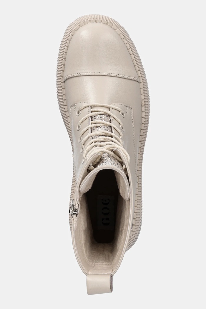 Kožené workery GOE béžová SS2N4122.BEIGE