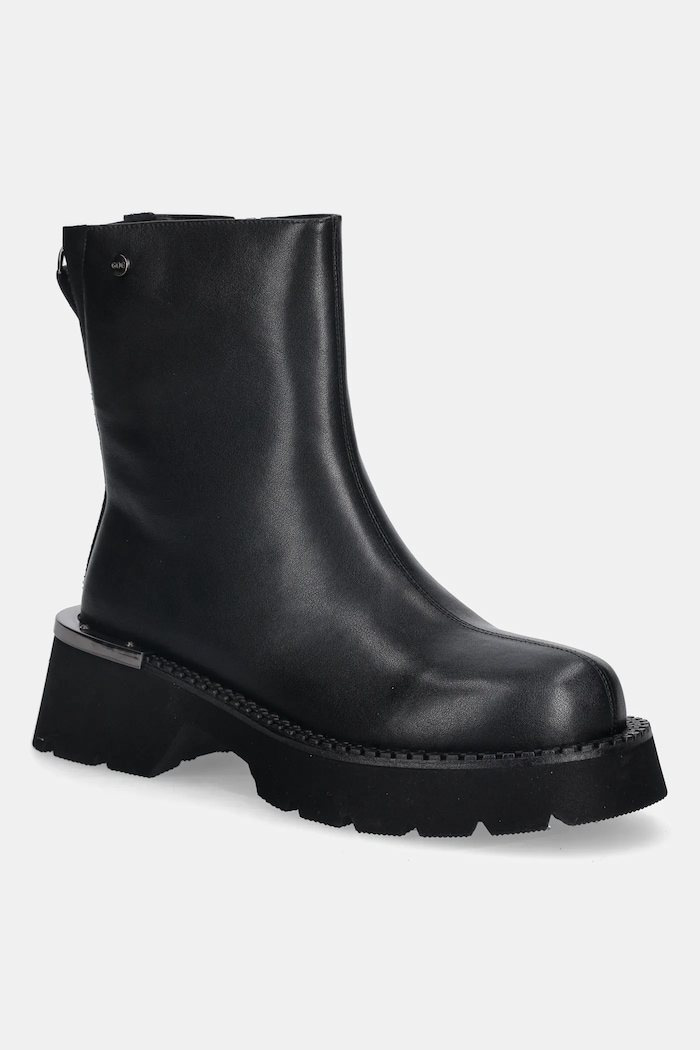 Kožené členkové topánky GOE usňová koža čierna SS2N4143.BLACK