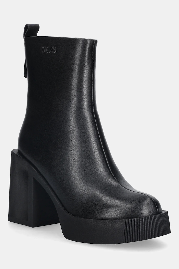 GOE botki skórzane słupek czarny SS2N4151.BLACK