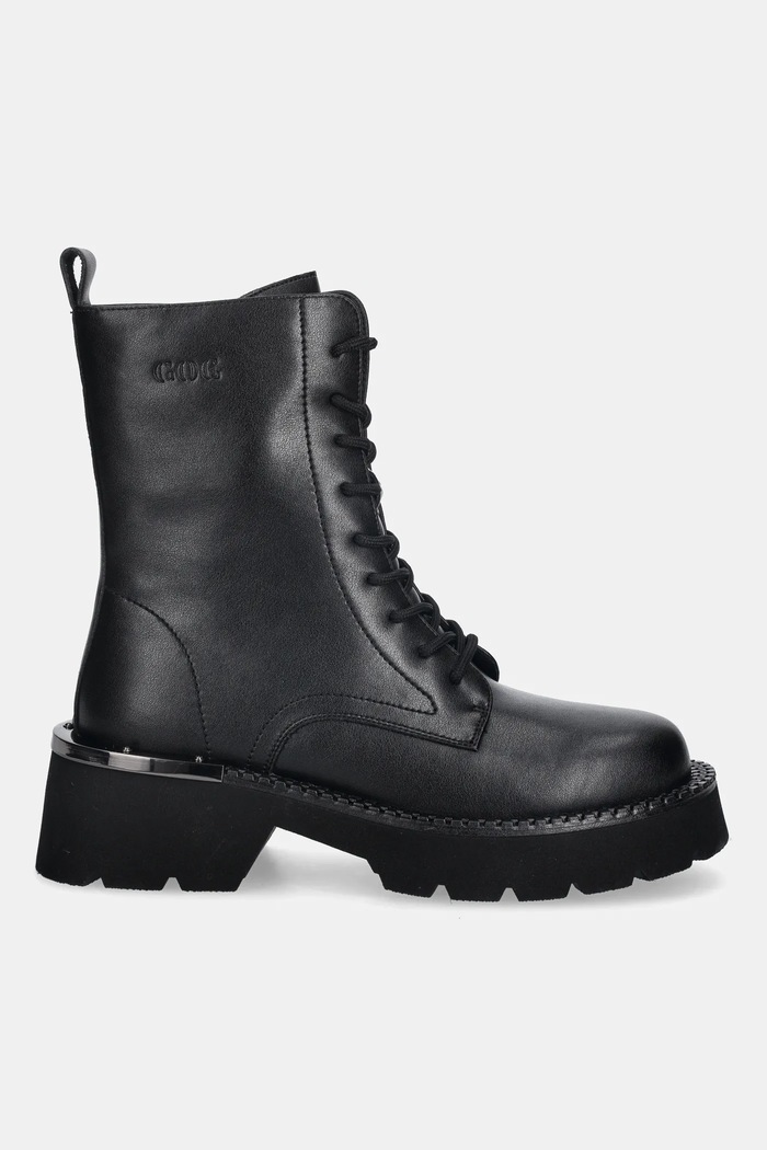 Goe Кожаные полусапоги GOE SS2N4164.BLACK чёрный ZW25
