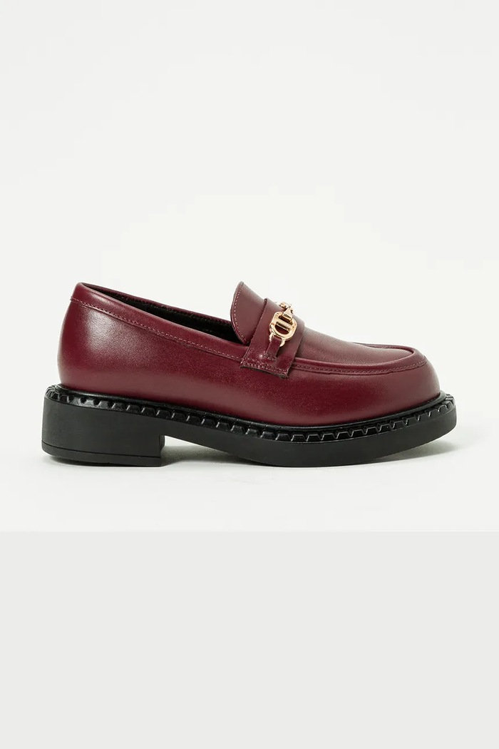 Dječje kožne mokasinke Twinset bordo 252GCJ034