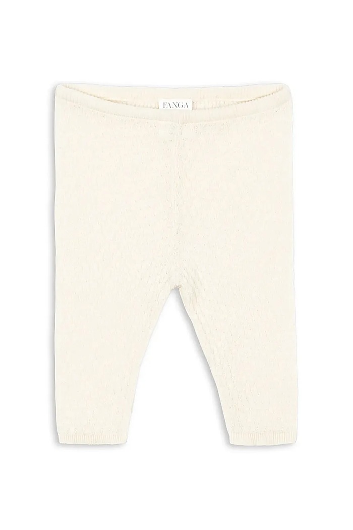 Fanga Fontana spodnie bawełniane niemowlęce VENTI POINTELLE PANTS GOTS bawełna beżowy FA100015