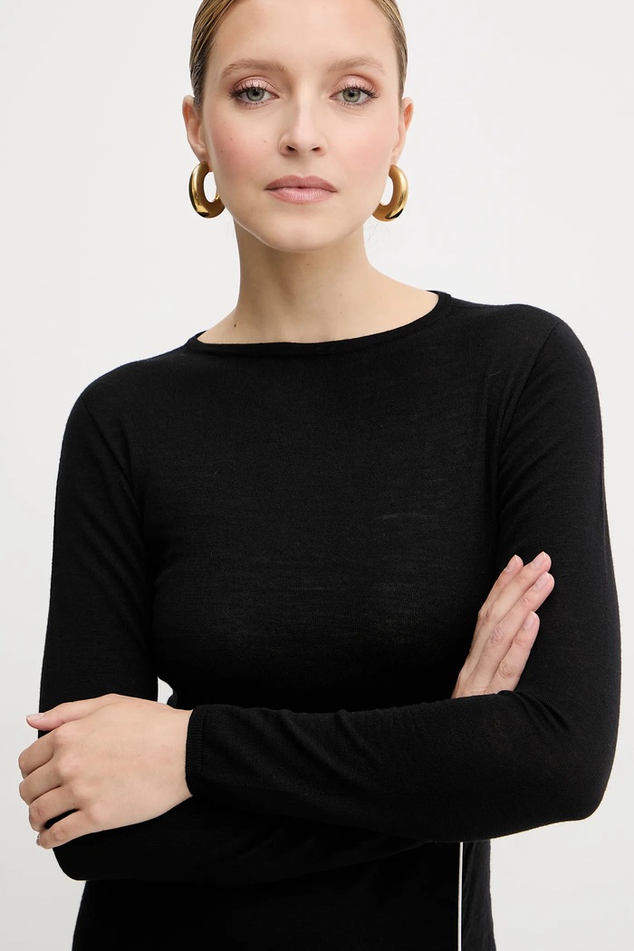 Liviana Conti sukienka wełniana czarny F5WA21