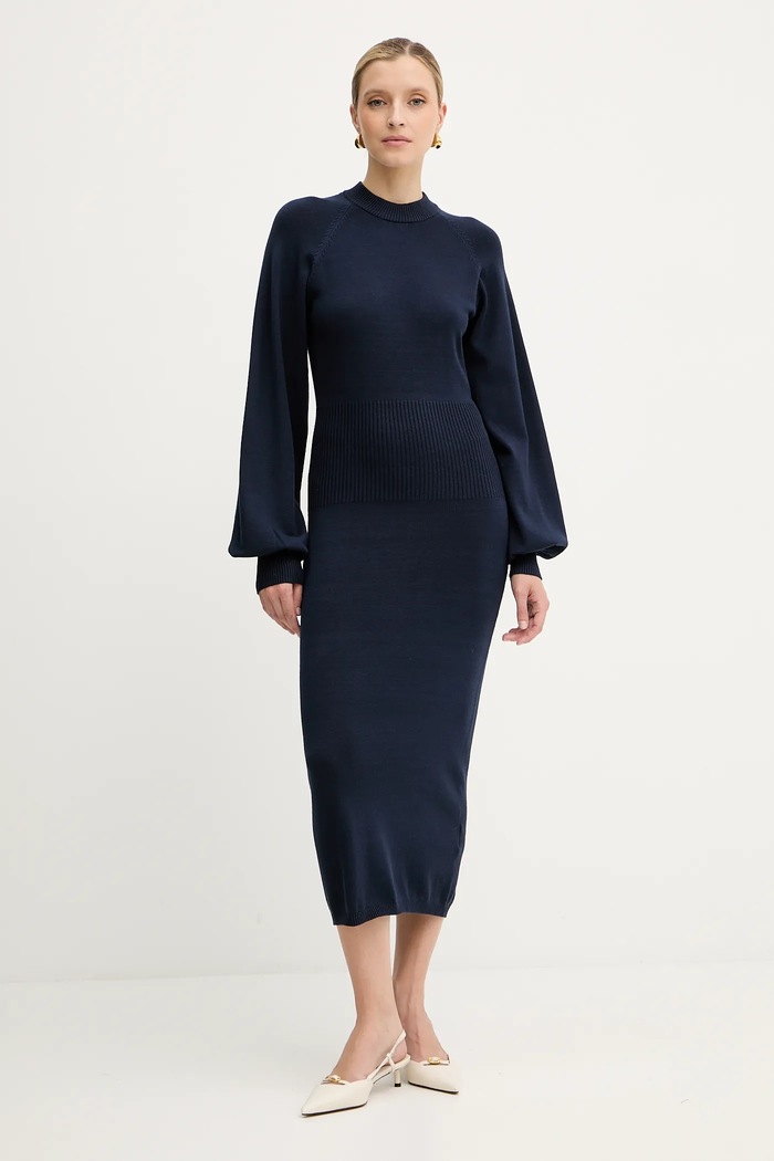 Silvian Heach vestito AMARAT maxi blu navy GPA25257VE