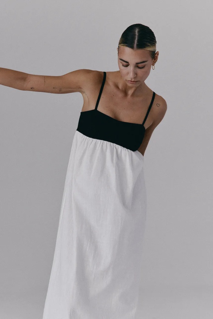 MUUV. rochie DIJOU alb sukienka.dluga.DIJOU