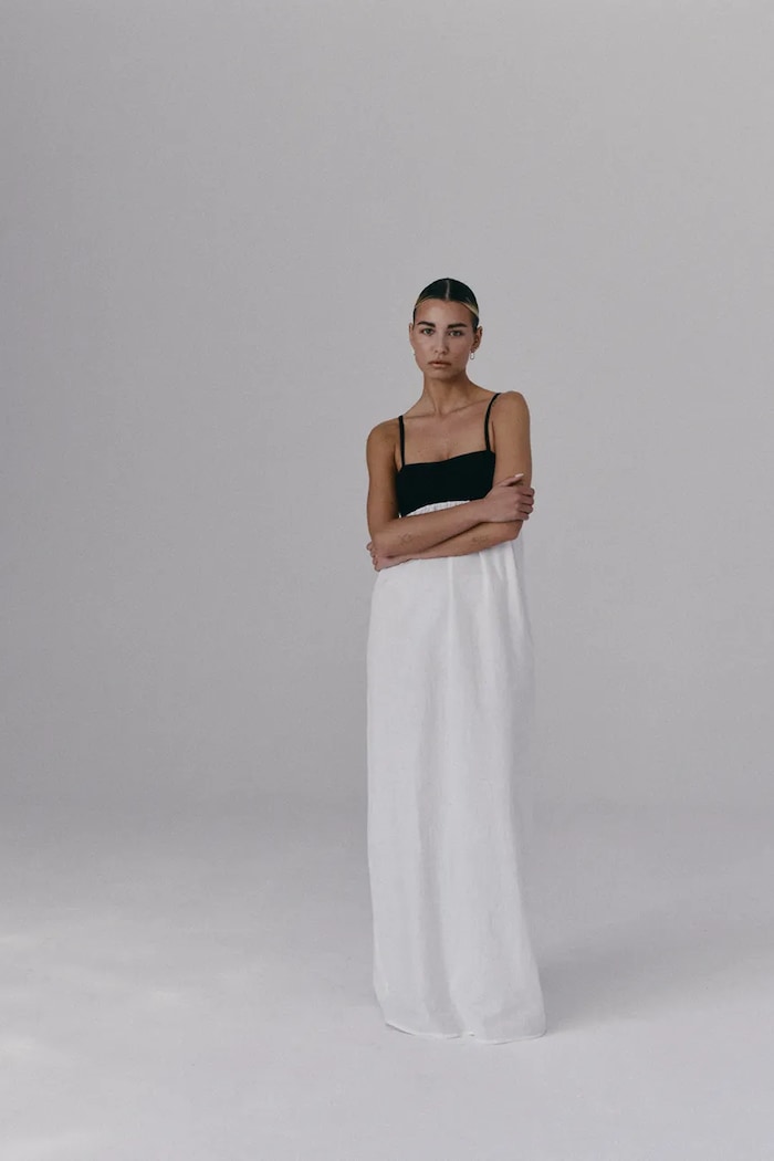 MUUV. rochie DIJOU sukienka.dluga.DIJOU alb