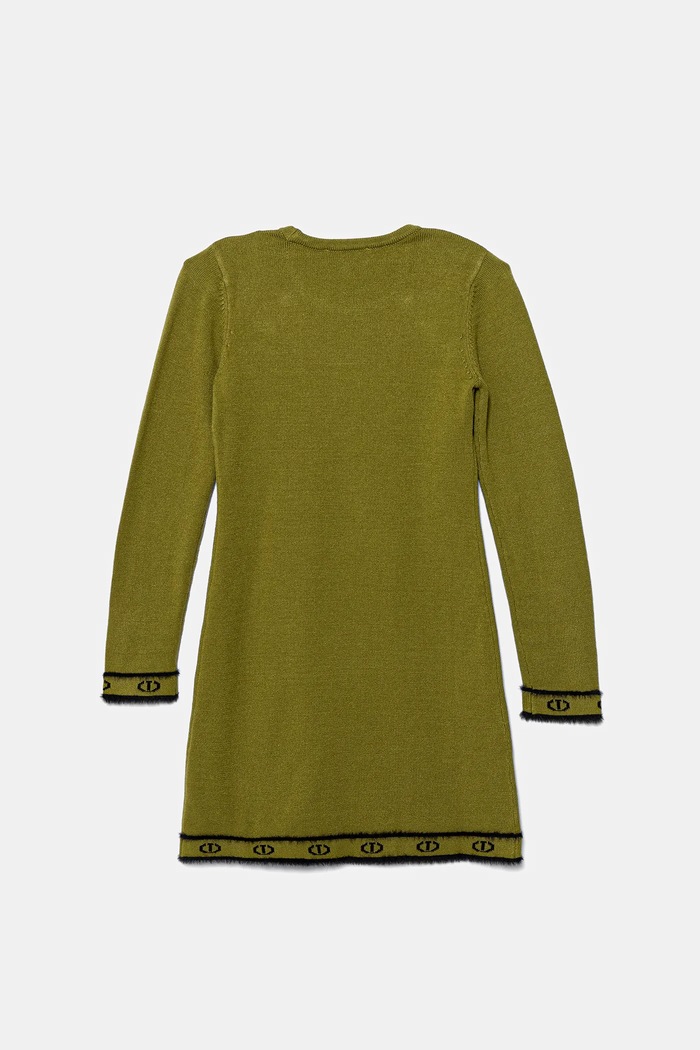 Dievčenské šaty Twinset 252GJ3014 zelená ZW25