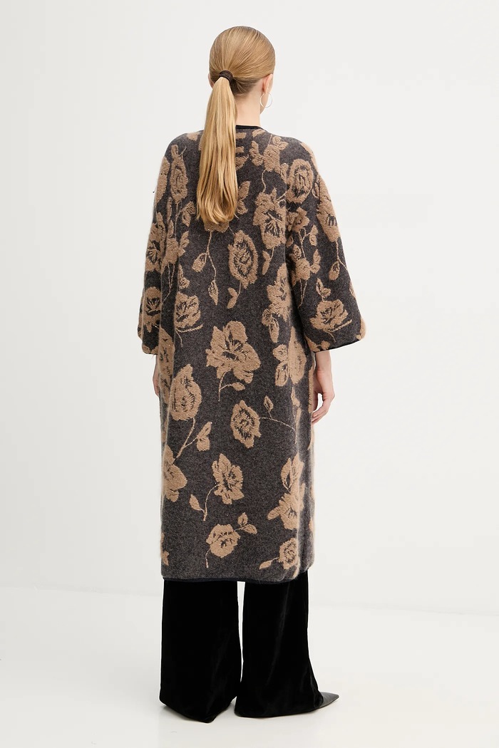 Liviana Conti Cardigan din amestec de lână L5WG69 maro ZW25