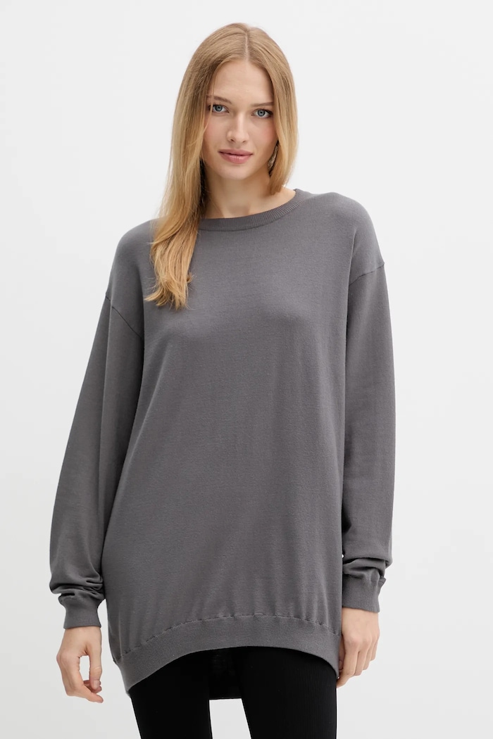 Silvian Heach maglione BENITEZ medio spessore grigio GPA25553MA