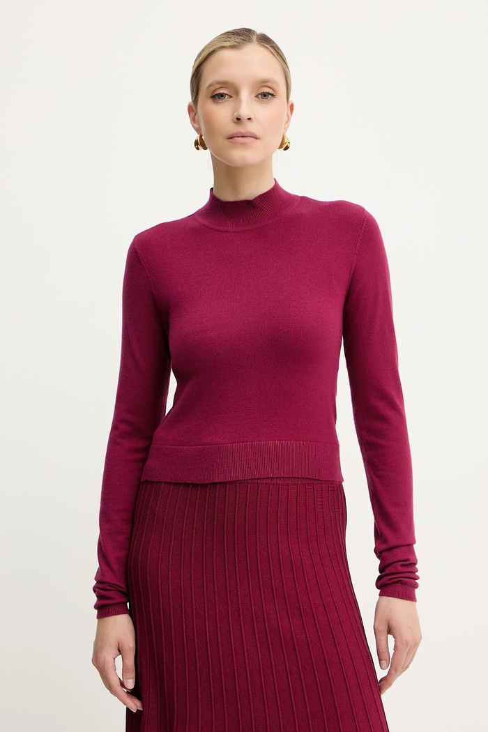 Svetr Silvian Heach LOLA polorolák burgundské GPA25554LU