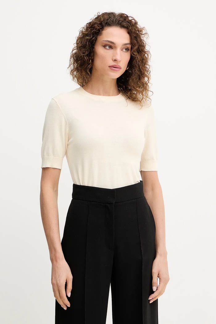 Silvian Heach t-shirt ATLAM regular beżowy GPA25040MA