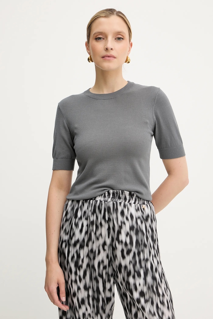 Silvian Heach t-shirt ATLAM regular szary GPA25040MA