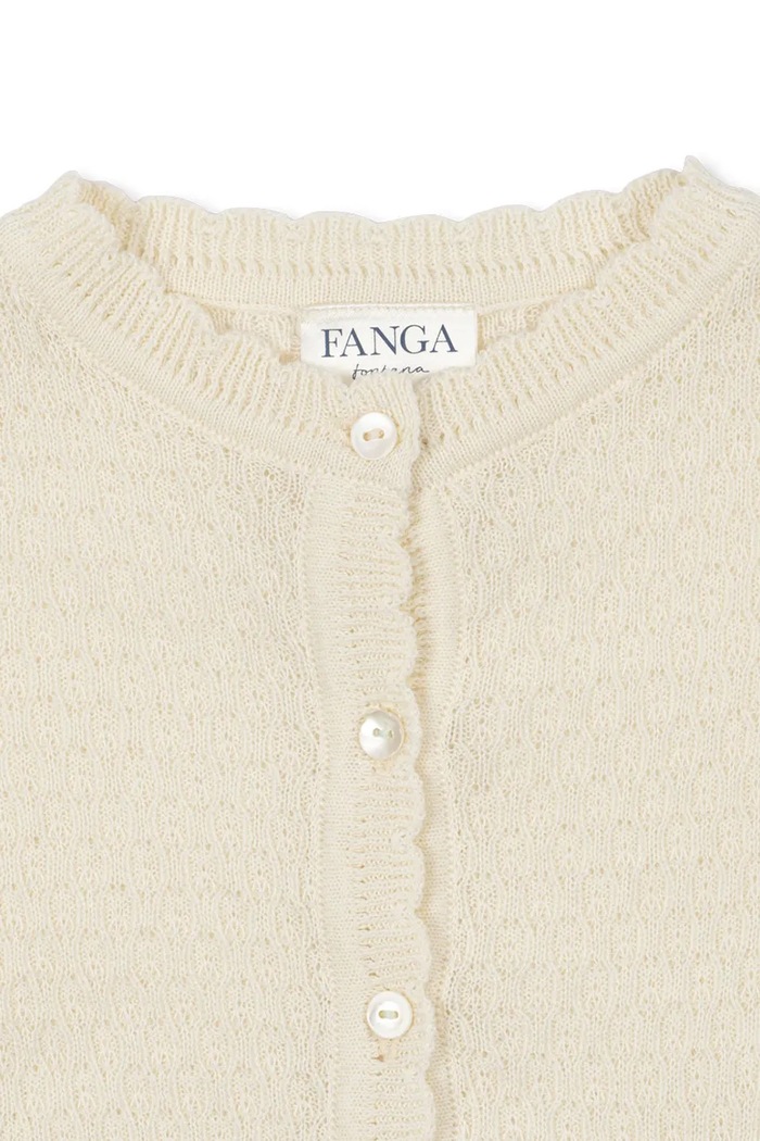 Chłopiec Fanga Fontana kardigan niemowlęcy VENTI POINTELLE CARDIGAN GOTS FA100057 beżowy