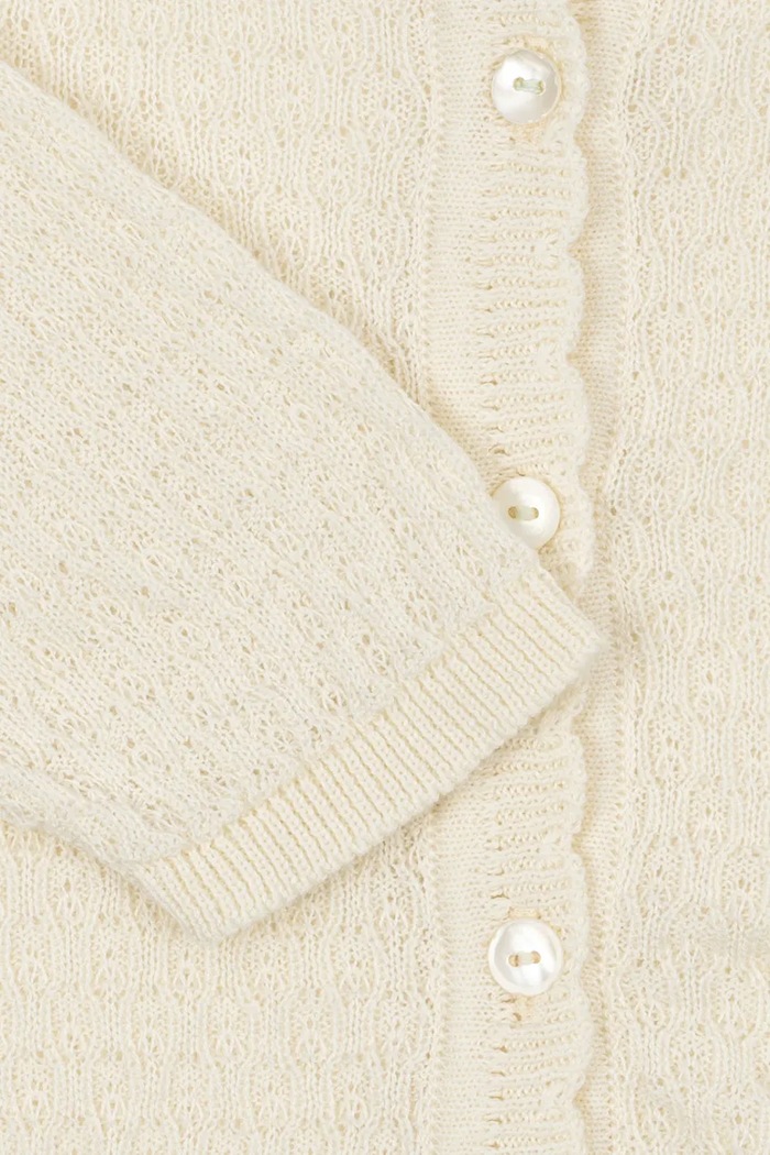 Fanga Fontana kardigan niemowlęcy VENTI POINTELLE CARDIGAN GOTS beżowy FA100057