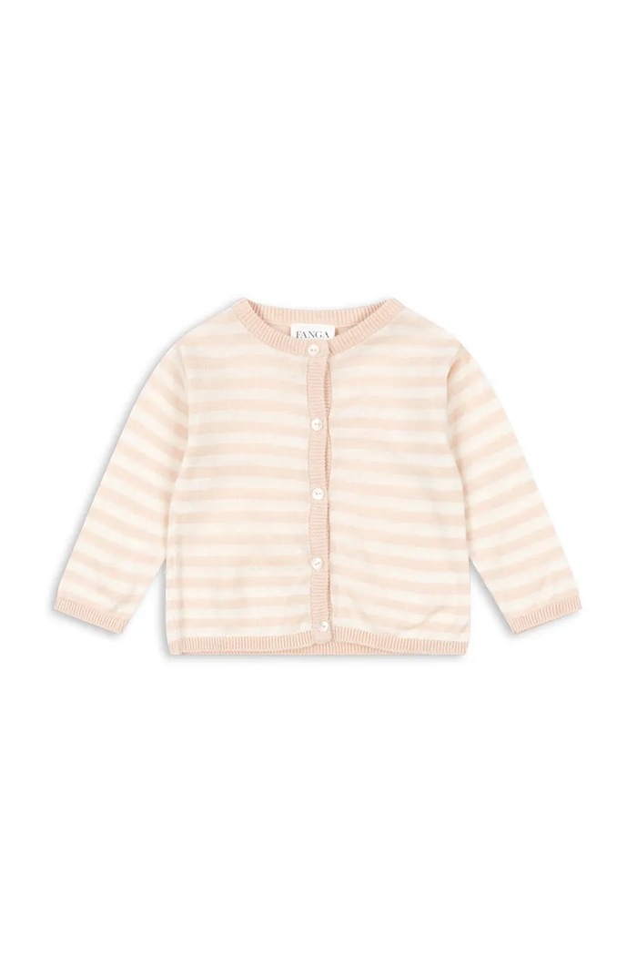 Fanga Fontana cardigan bebe VENTI KNIT CARDIGAN GOTS cu modele bej FA100058
