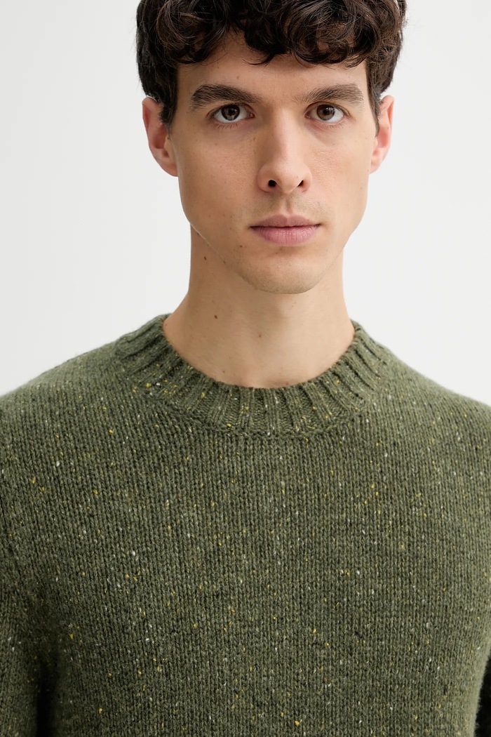 Marc O'Polo pulover din amestec de lână verde 5000007626