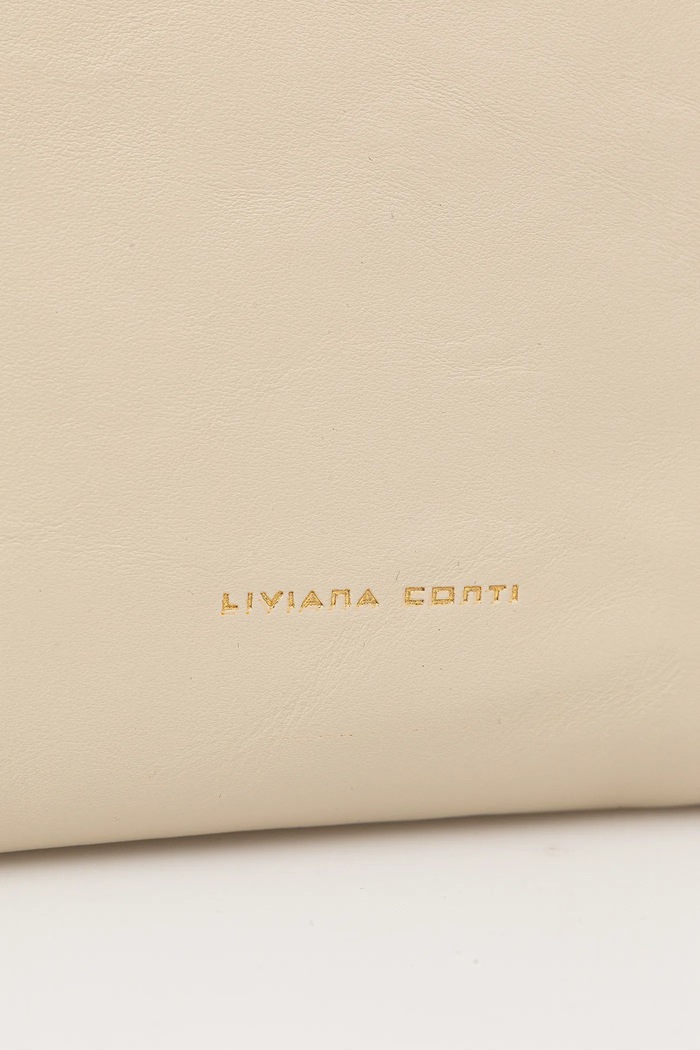 Δερμάτινη τσάντα Liviana Conti μπεζ A5WA62