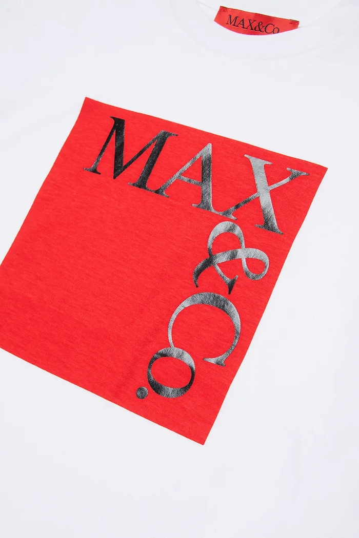 Детска памучна тениска MAX&Co. MAXT1F T-SHIRT бял MX0005.MX057