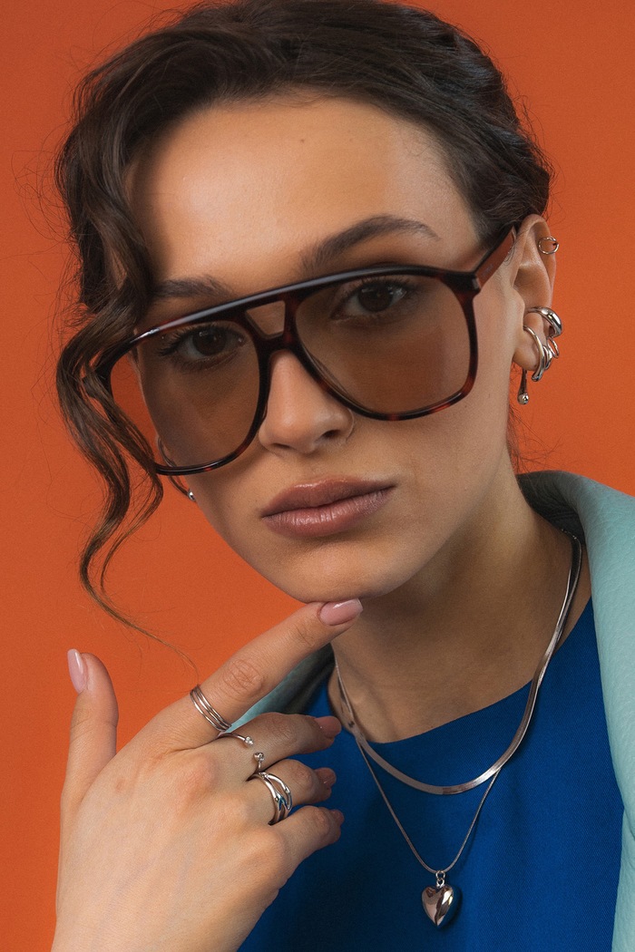 Pierścionek damski srebrny z cyrkonią GLAMOUR ANIA KRUK SGCPC0792 srebrny