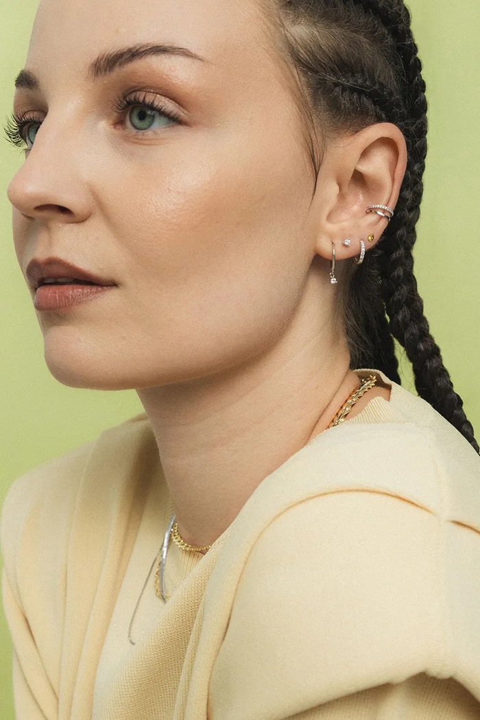 ANIA KRUK kolczyk damski srebrny pozłacany ROCK IT złoty SRUKS3370Z
