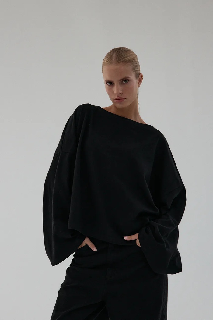 Muuv longsleeve damski bawełniany RIO longsleeve.RIO czarny