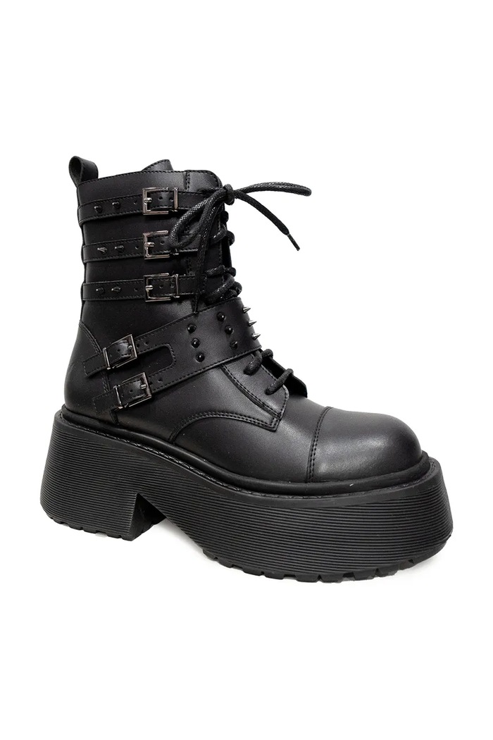 Altercore Botki na platformie damskie Abyss Vegan Abyss.Vegan czarny ZW26