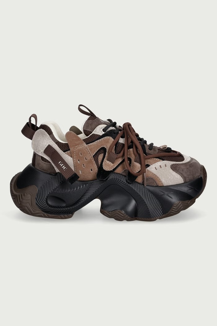 Goe Sneakersy damskie UU2N4908.BROWN brązowy ZW26