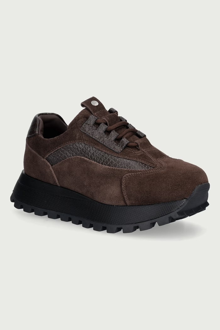Goe Sneakersy damskie nubukowe brązowy UU2N4902.BROWN