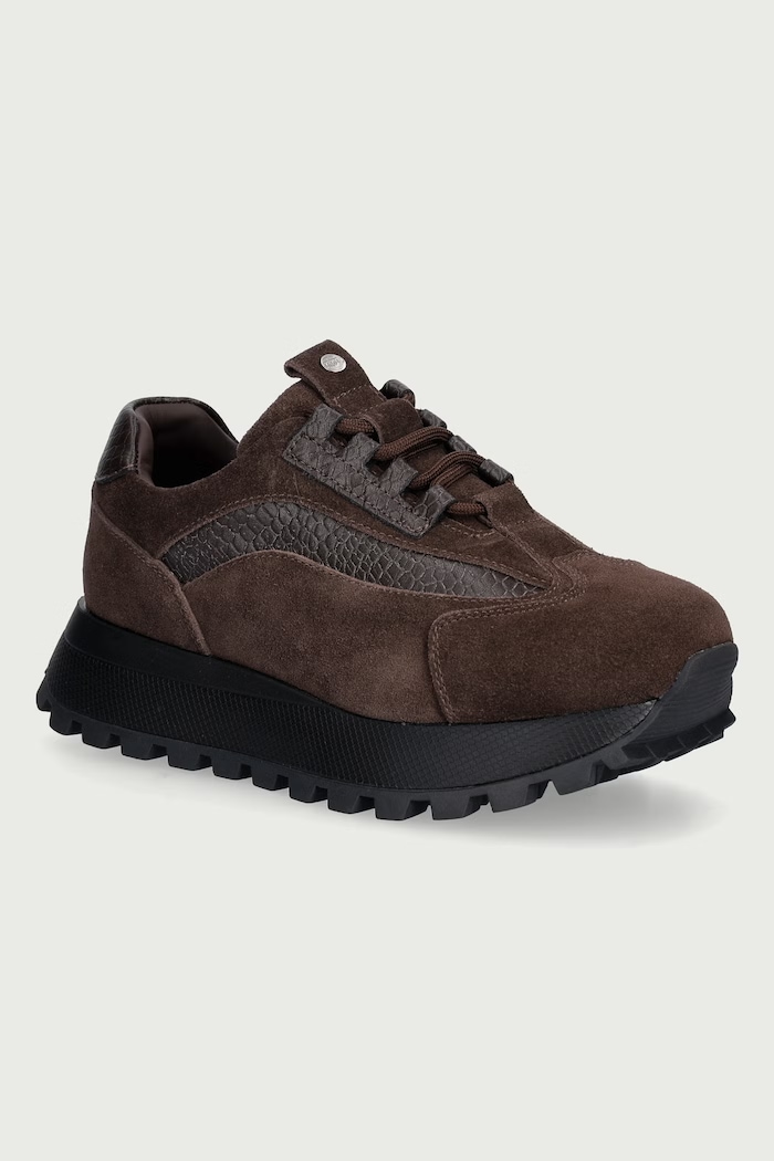 Goe Sneakersy damskie nubukowe brązowy UU2N4902.BROWN