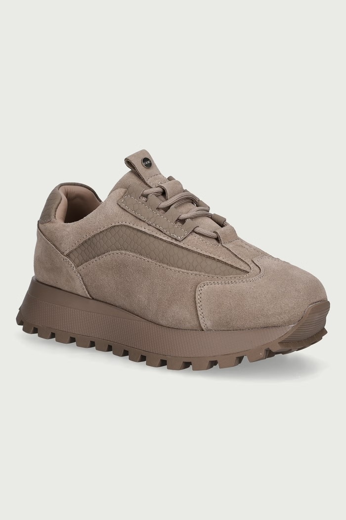 Goe Sneakersy damskie zamszowe beżowy UU2N4900.TAUPE