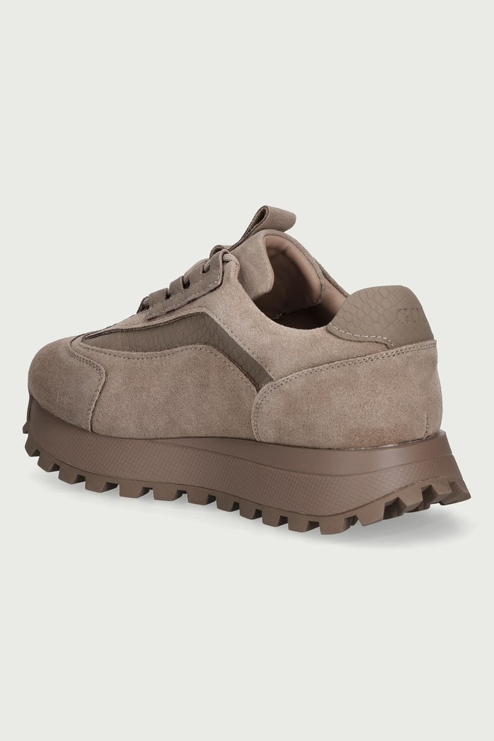 Obuwie Goe Sneakersy damskie zamszowe UU2N4900.TAUPE beżowy