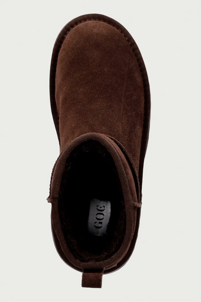 Botki damskie skórzane Goe UU2N4300.DK.BROWN brązowy