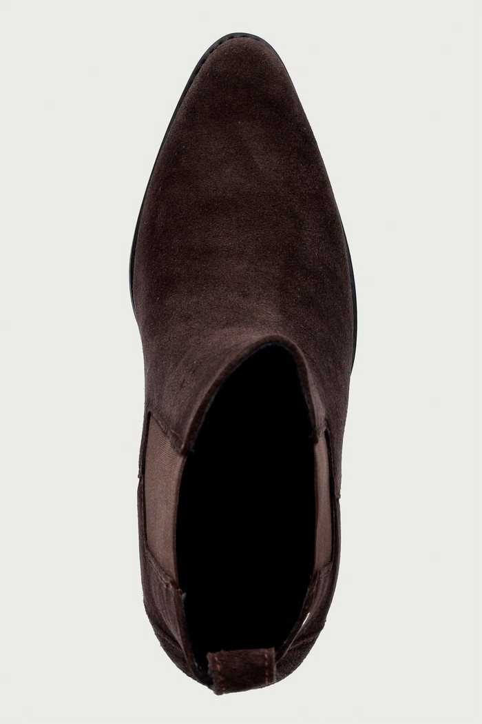 Botki damskie nubukowe Goe UU2N4239.BROWN brązowy