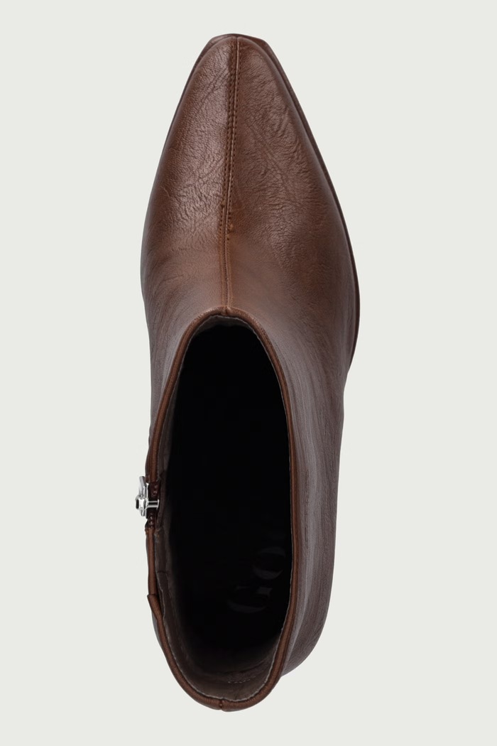 Botki damskie skórzane Goe UU2N4207.BROWN brązowy