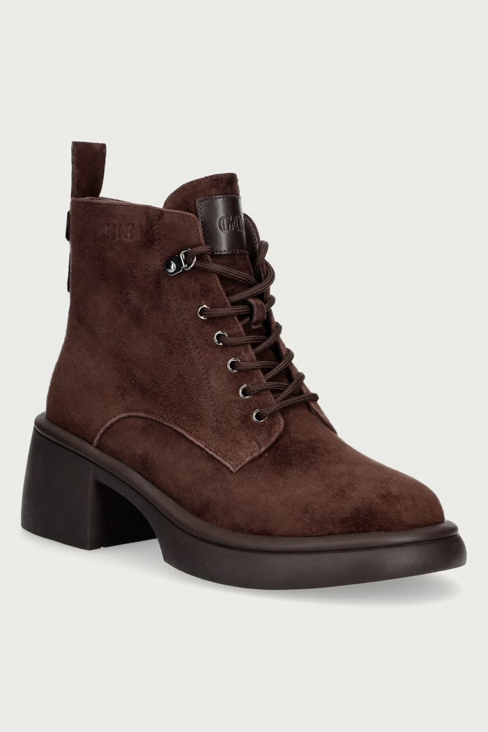Goe Botki damskie zamszowe brązowy UU2N4120.BROWN