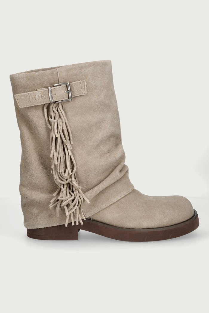 Goe Botki damskie zamszowe UU2N4109.TAUPE beżowy ZW26