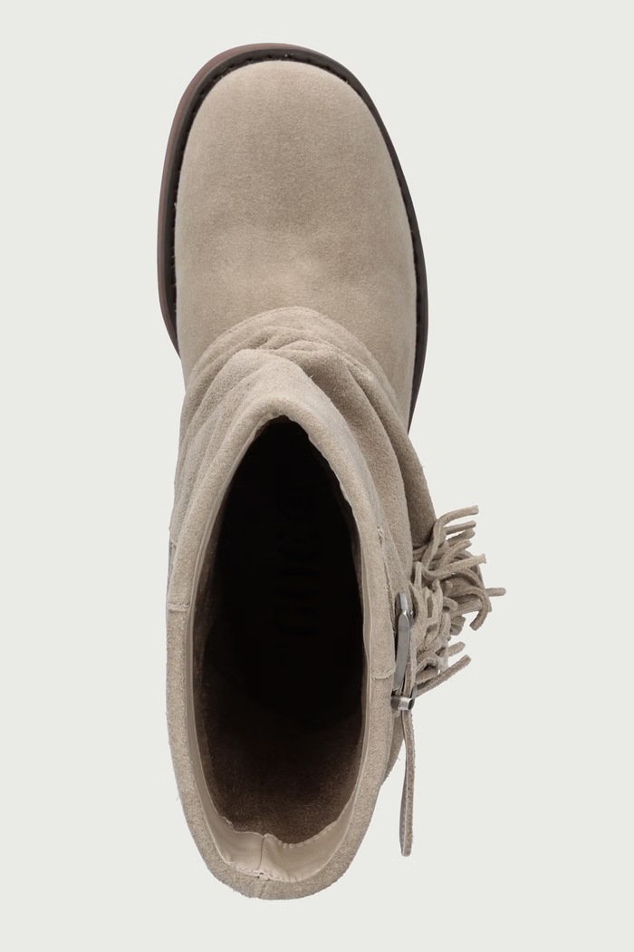 Botki damskie zamszowe Goe UU2N4109.TAUPE beżowy