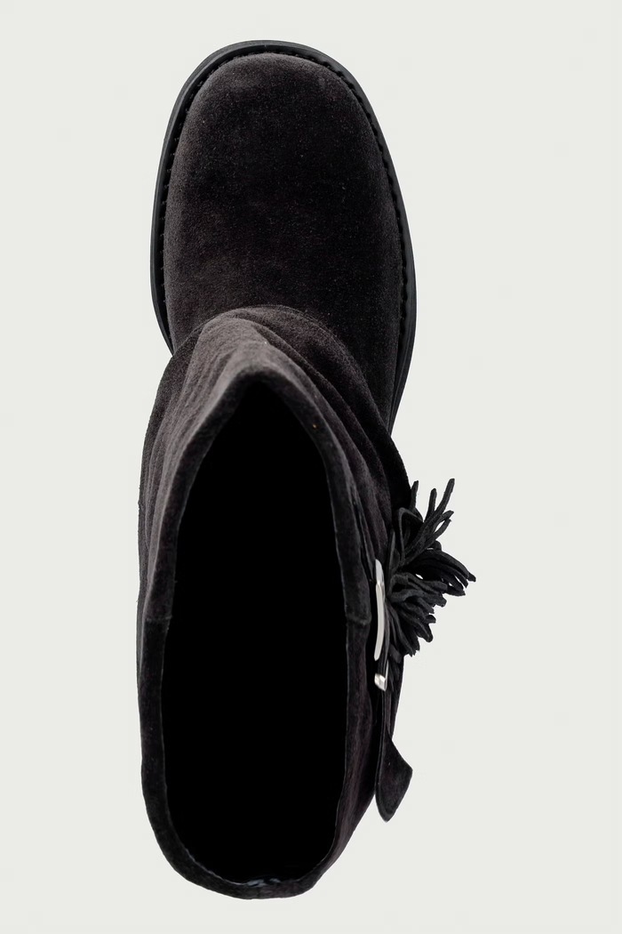 Botki damskie zamszowe Goe UU2N4108.BLACK czarny