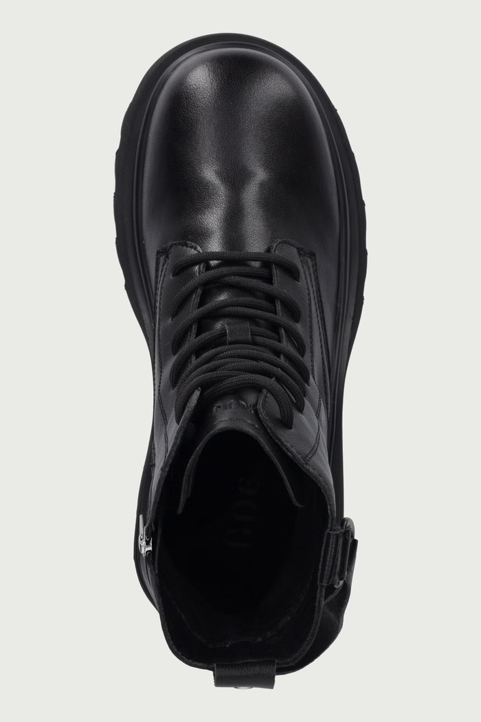 Botki damskie skórzane Goe UU2N4103.BLACK czarny