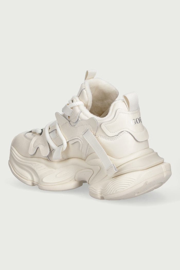 Obuwie Goe Sneakersy damskie skórzane UU2N4021.BEIGE beżowy