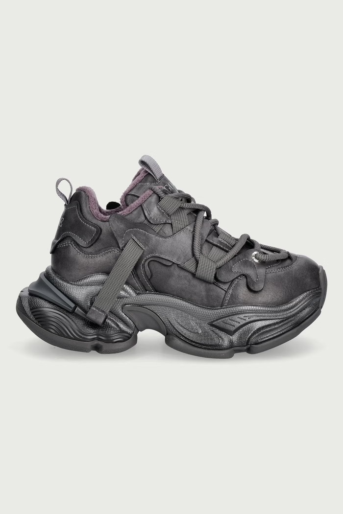 Goe Sneakersy damskie skórzane UU2N4020.GREY szary ZW26