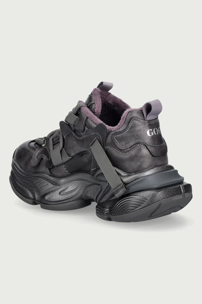 Obuwie Goe Sneakersy damskie skórzane UU2N4020.GREY szary