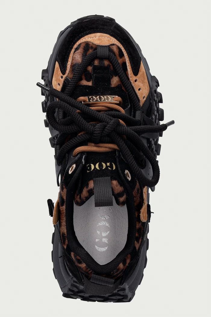 Goe sneakersy damskie skórzane czarny UU2N4017.BLACK